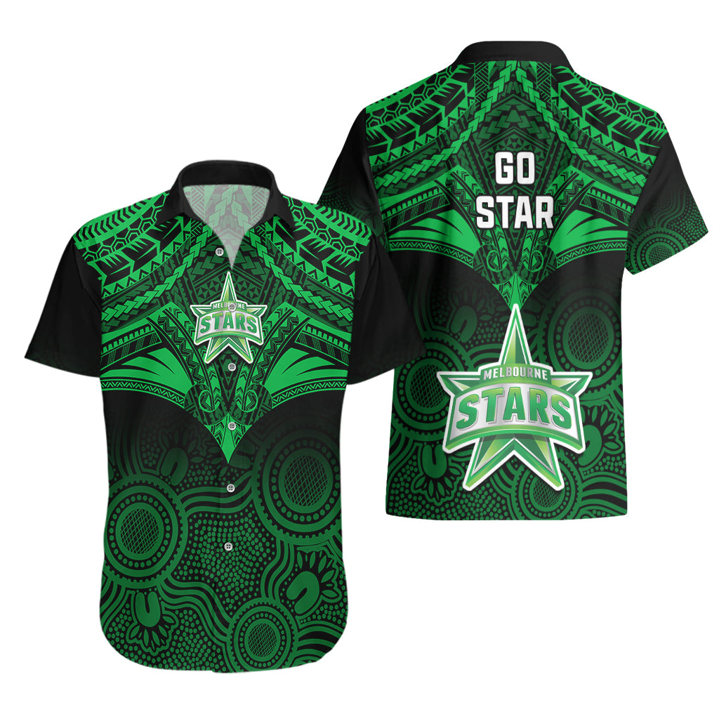 Melbourne Stars Cricket Hawaiian Shirt 2023 Unique Indigenous Art Mix Polynesian Pattern - Vibe Hoodie Shop