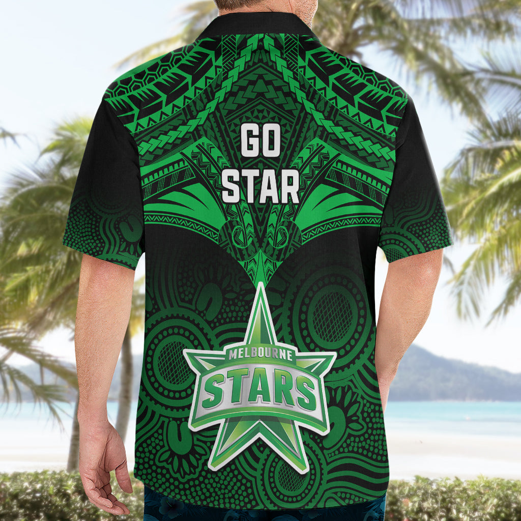 Melbourne Stars Cricket Hawaiian Shirt 2023 Unique Indigenous Art Mix Polynesian Pattern - Vibe Hoodie Shop