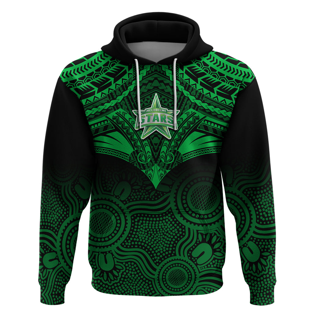 Melbourne Stars Cricket Hoodie 2023 Unique Indigenous Art Mix Polynesian Pattern - Vibe Hoodie Shop