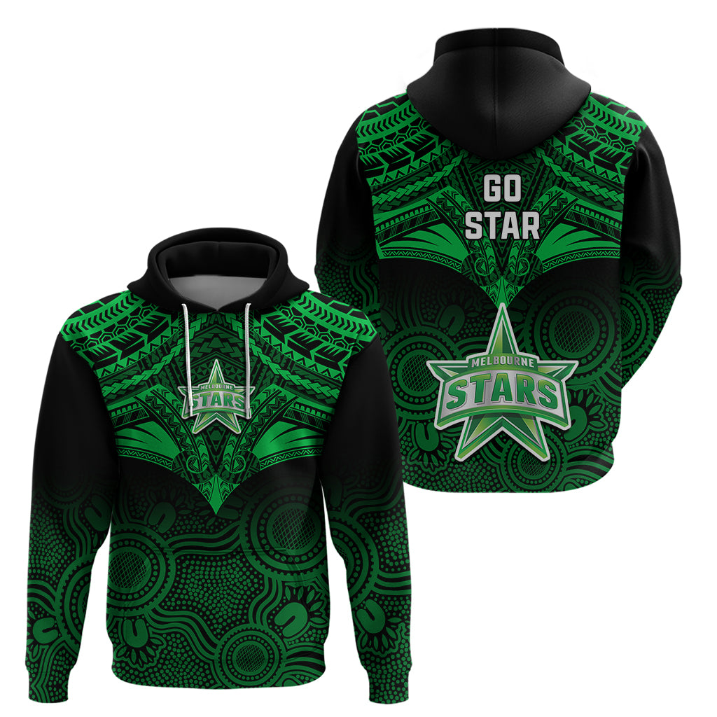 Melbourne Stars Cricket Hoodie 2023 Unique Indigenous Art Mix Polynesian Pattern - Vibe Hoodie Shop