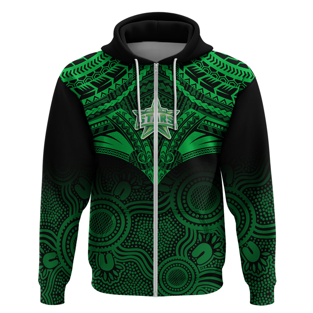 Melbourne Stars Cricket Hoodie 2023 Unique Indigenous Art Mix Polynesian Pattern - Vibe Hoodie Shop