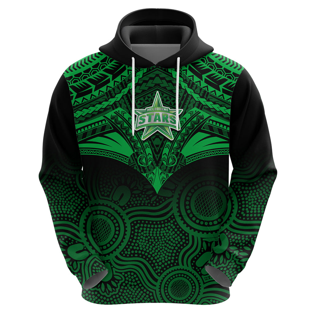 Melbourne Stars Cricket Hoodie 2023 Unique Indigenous Art Mix Polynesian Pattern - Vibe Hoodie Shop