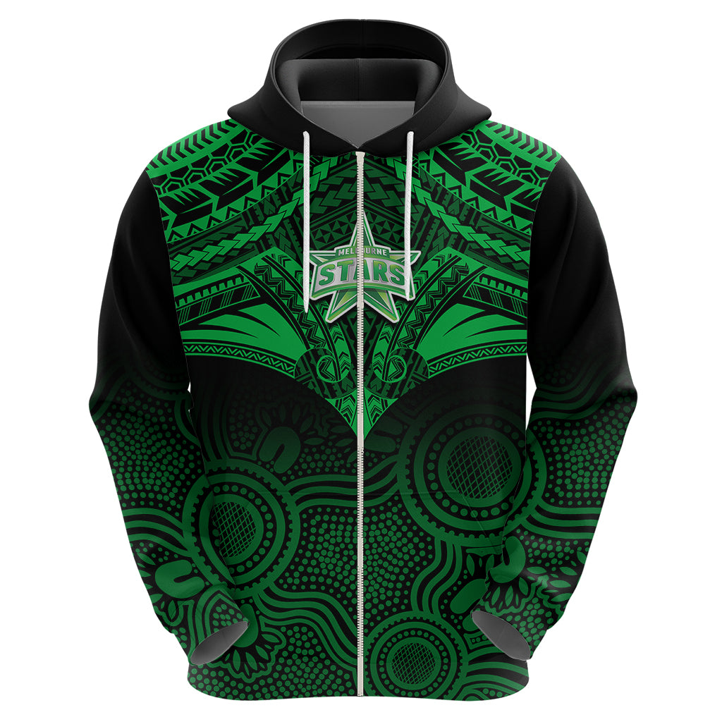 Melbourne Stars Cricket Hoodie 2023 Unique Indigenous Art Mix Polynesian Pattern - Vibe Hoodie Shop