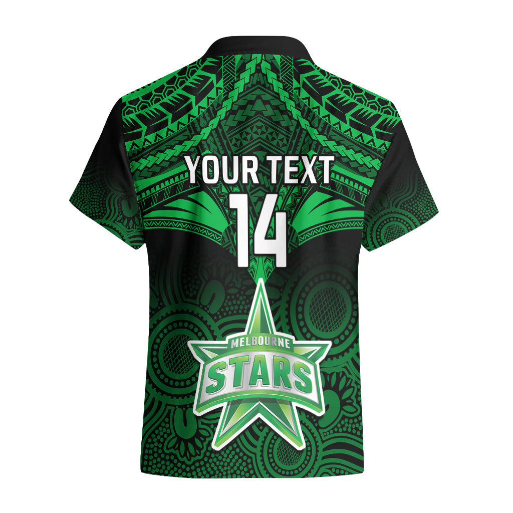 Custom Melbourne Stars Cricket Hawaiian Shirt 2023 Unique Indigenous Art Mix Polynesian Pattern - Vibe Hoodie Shop