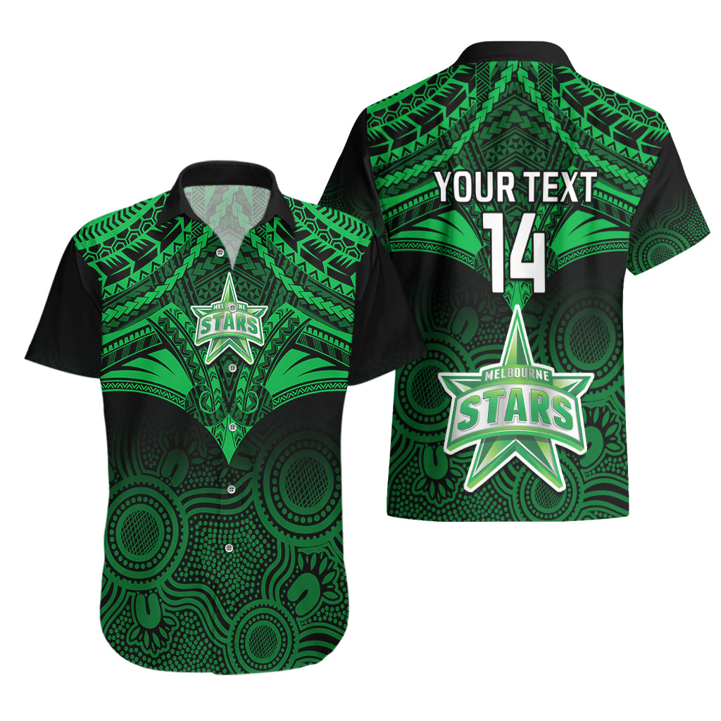 Custom Melbourne Stars Cricket Hawaiian Shirt 2023 Unique Indigenous Art Mix Polynesian Pattern - Vibe Hoodie Shop
