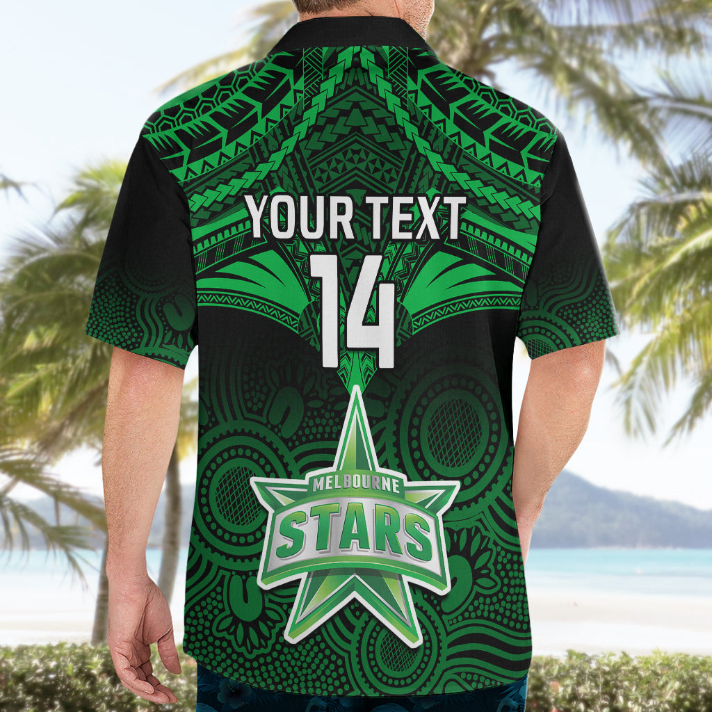 Custom Melbourne Stars Cricket Hawaiian Shirt 2023 Unique Indigenous Art Mix Polynesian Pattern - Vibe Hoodie Shop