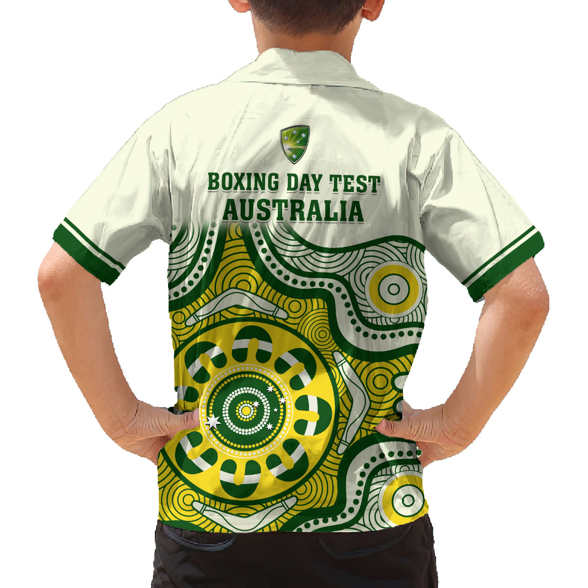 australia-cricket-family-matching-long-sleeve-bodycon-dress-and-hawaiian-shirt-boxing-day-2023-test-indigenous-art