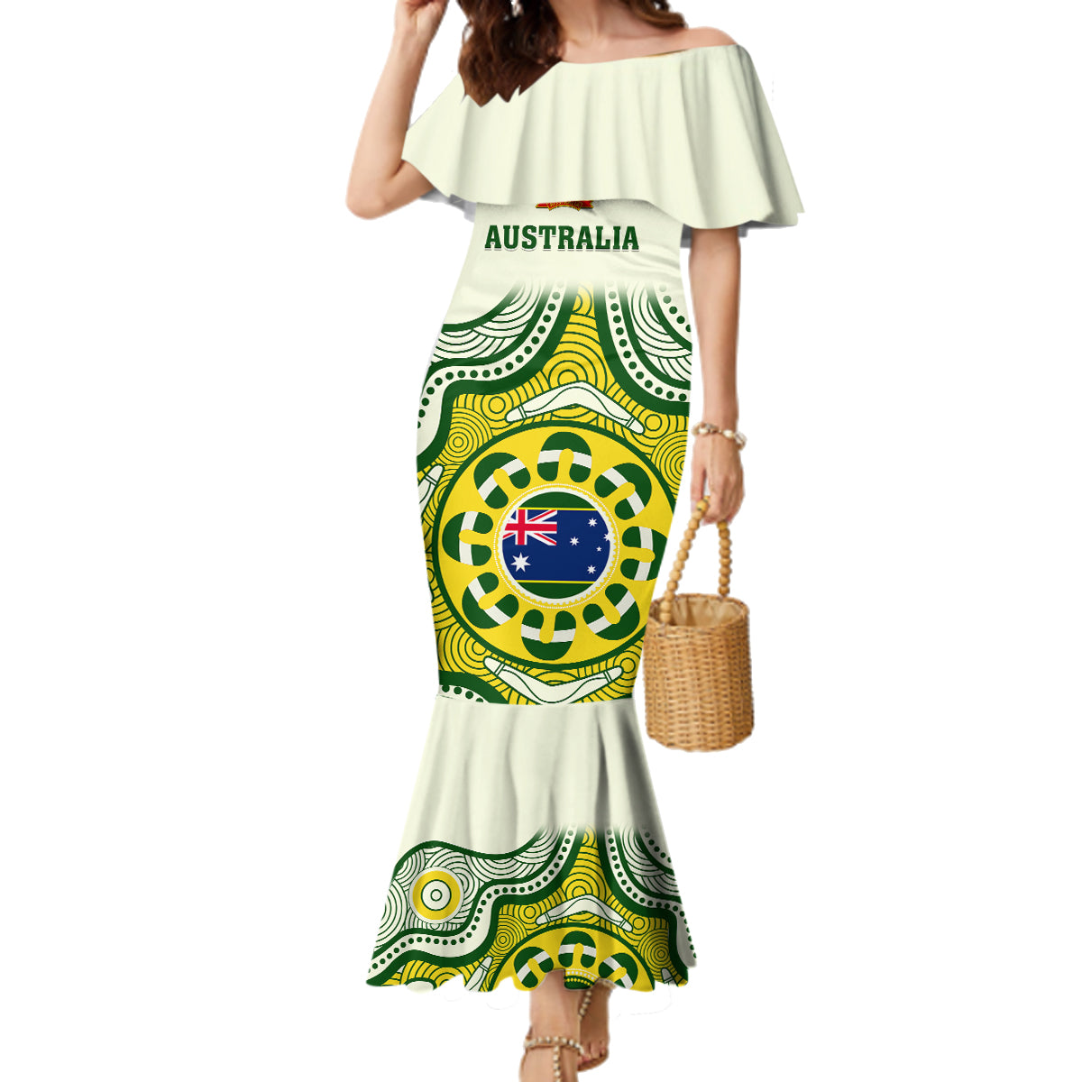 australia-cricket-family-matching-mermaid-dress-and-hawaiian-shirt-boxing-day-2023-test-indigenous-art