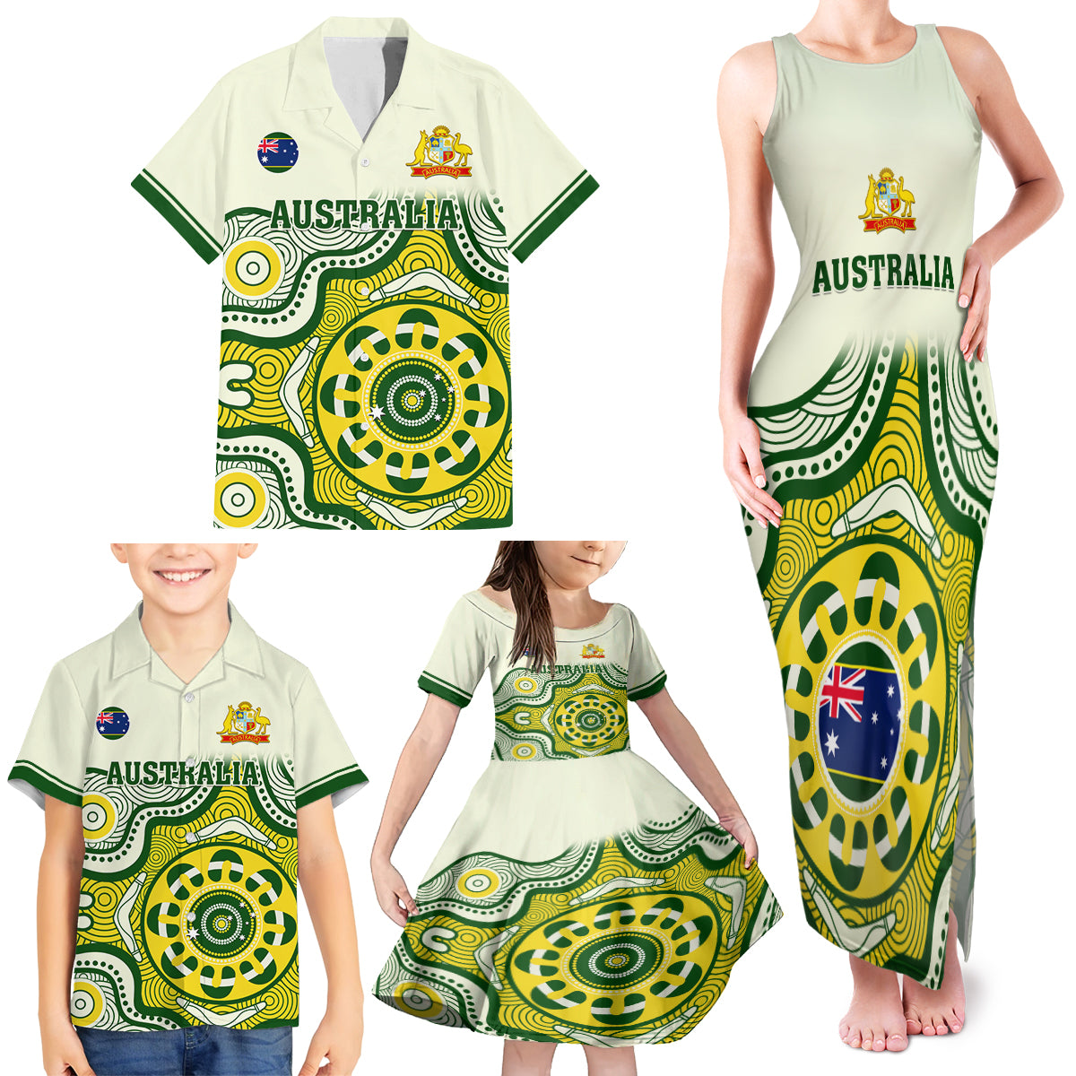 australia-cricket-family-matching-tank-maxi-dress-and-hawaiian-shirt-boxing-day-2023-test-indigenous-art