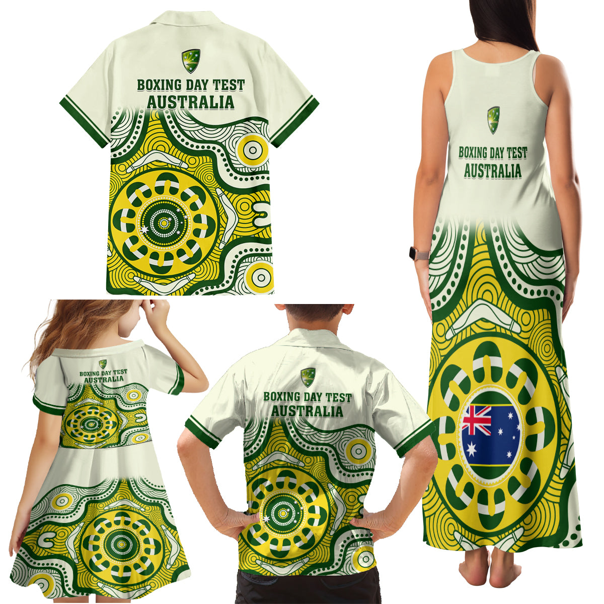 australia-cricket-family-matching-tank-maxi-dress-and-hawaiian-shirt-boxing-day-2023-test-indigenous-art