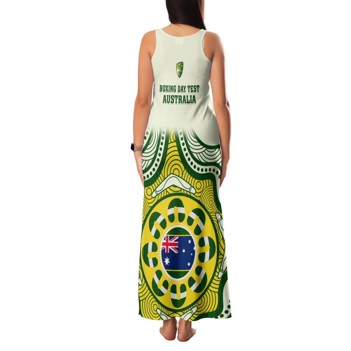 australia-cricket-family-matching-tank-maxi-dress-and-hawaiian-shirt-boxing-day-2023-test-indigenous-art