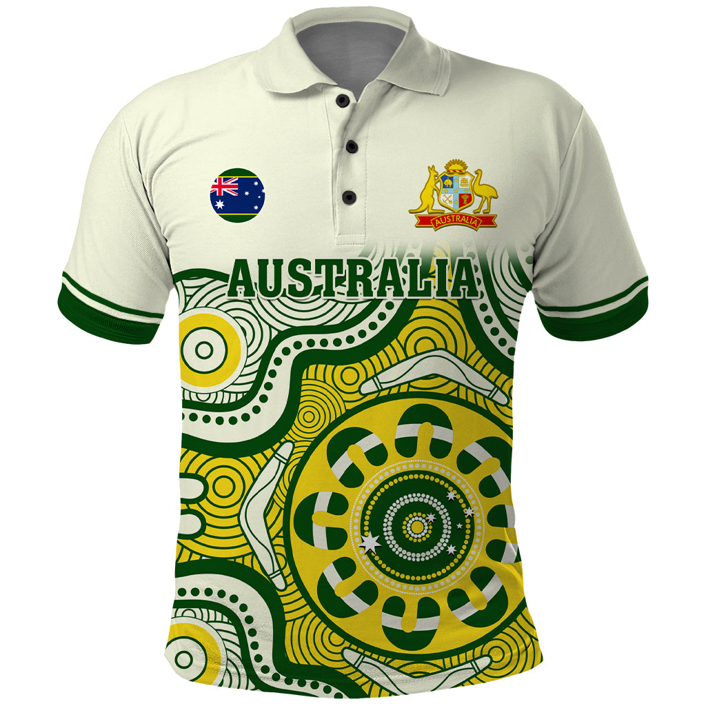 Australia Cricket Polo Shirt Boxing Day 2023 Test Indigenous Art - Vibe Hoodie Shop