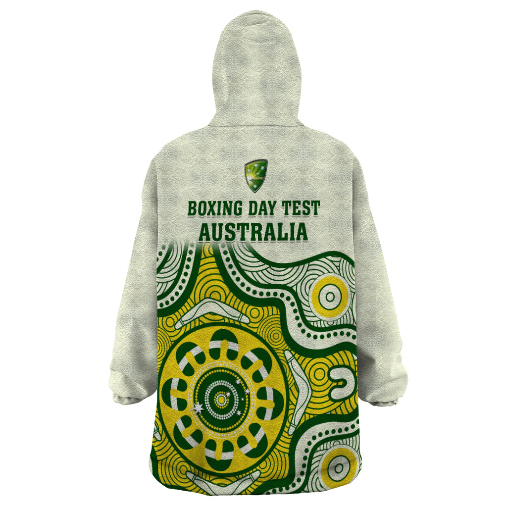 Australia Cricket Wearable Blanket Hoodie Boxing Day 2023 Test Indigenous Art - Vibe Hoodie Shop