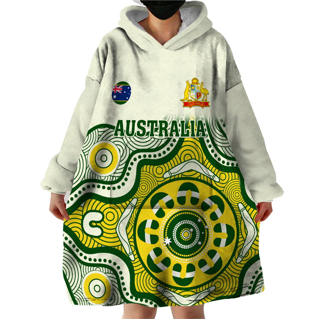 Australia Cricket Wearable Blanket Hoodie Boxing Day 2023 Test Indigenous Art - Vibe Hoodie Shop