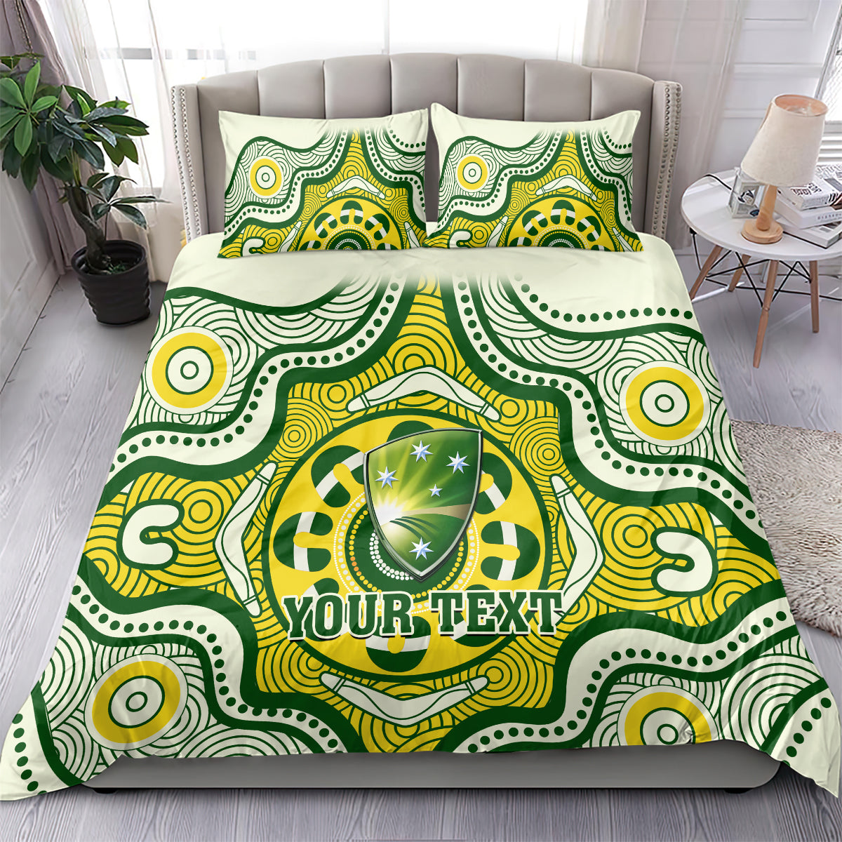 Personalised Australia Cricket Bedding Set Boxing Day 2023 Test Indigenous Art - Vibe Hoodie Shop