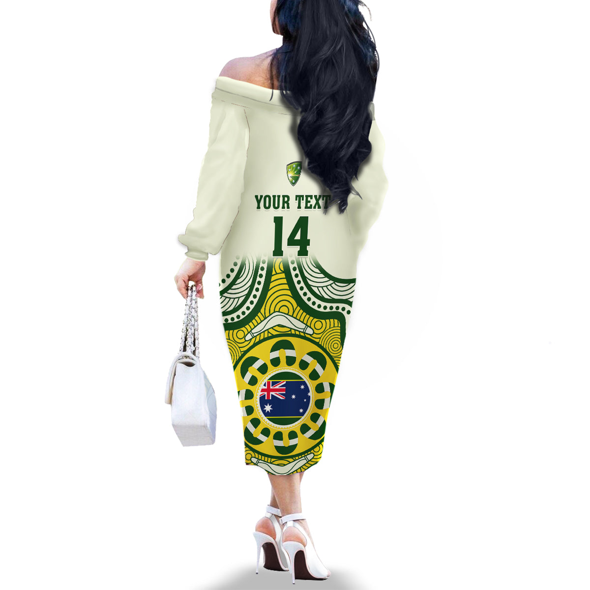 custom-australia-cricket-family-matching-off-shoulder-long-sleeve-dress-and-hawaiian-shirt-boxing-day-2023-test-indigenous-art