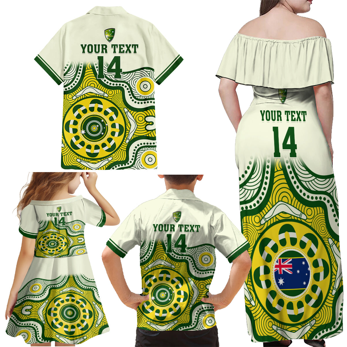 custom-australia-cricket-family-matching-off-shoulder-maxi-dress-and-hawaiian-shirt-boxing-day-2023-test-indigenous-art