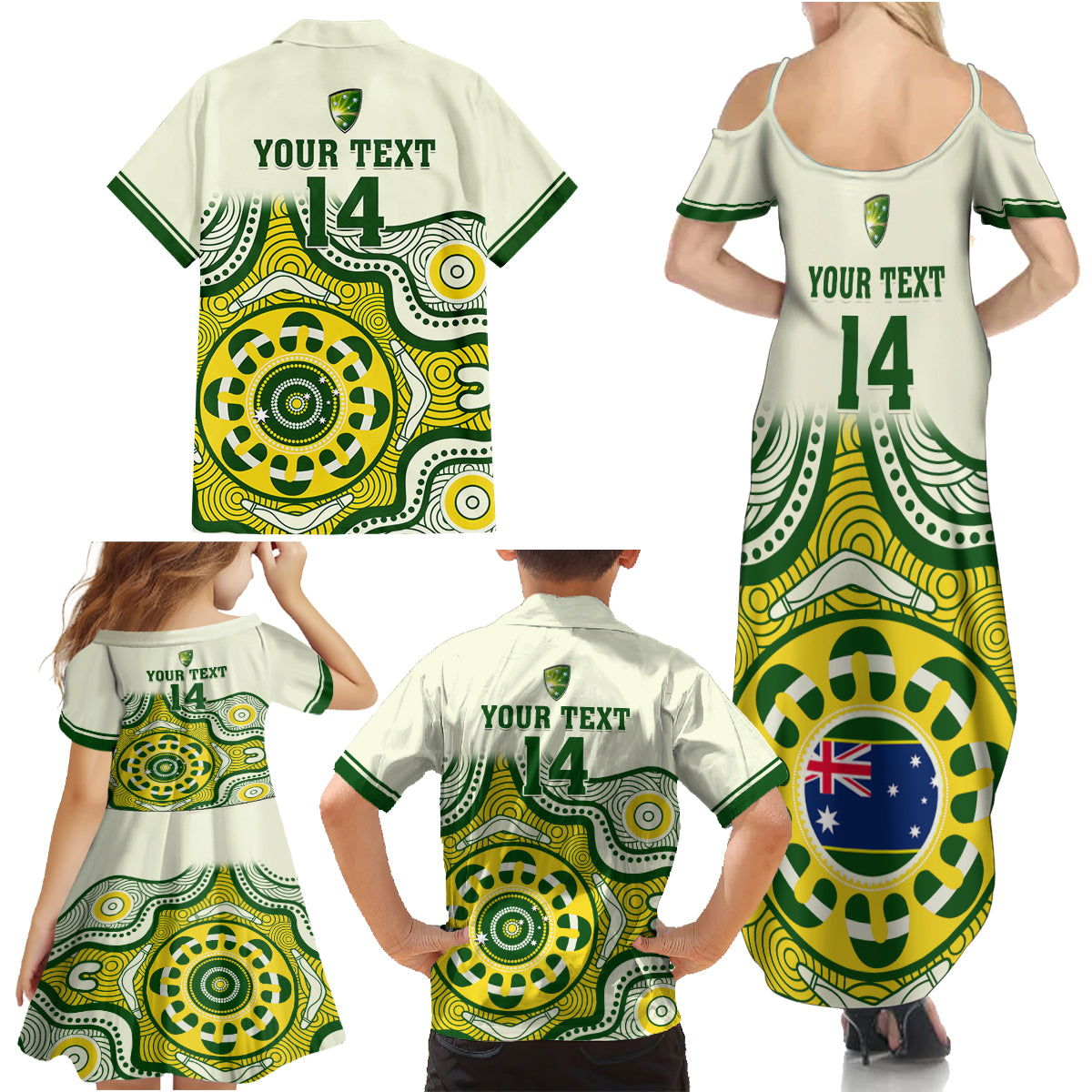 custom-australia-cricket-family-matching-summer-maxi-dress-and-hawaiian-shirt-boxing-day-2023-test-indigenous-art