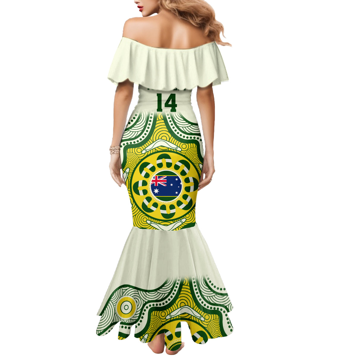 custom-australia-cricket-mermaid-dress-boxing-day-2023-test-indigenous-art