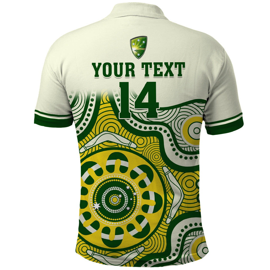 Custom Australia Cricket Polo Shirt Boxing Day 2023 Test Indigenous Art - Vibe Hoodie Shop