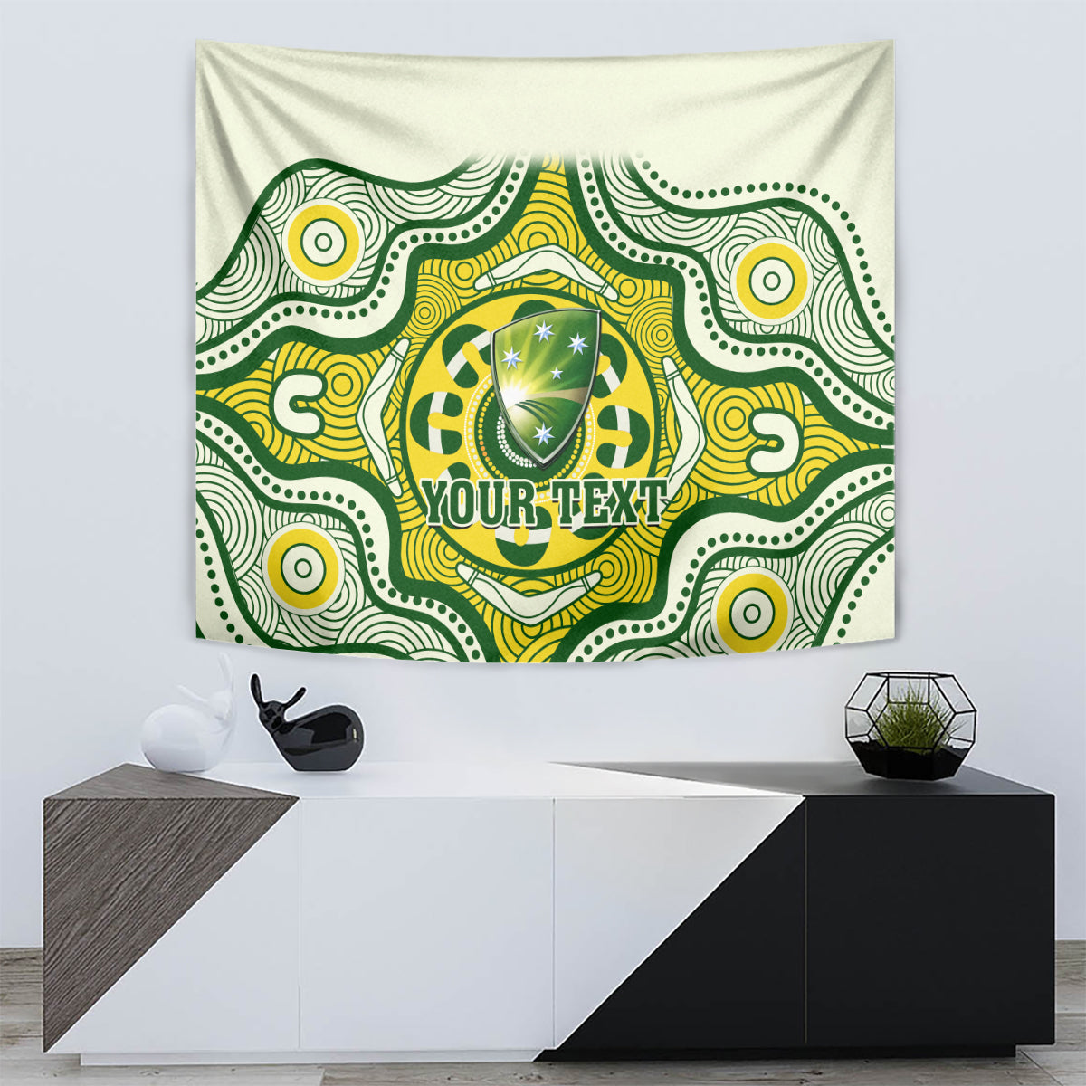 Personalised Australia Cricket Tapestry Boxing Day 2023 Test Indigenous Art - Vibe Hoodie Shop