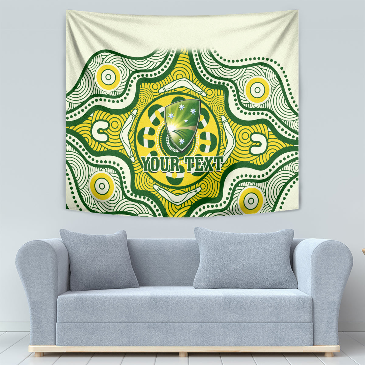 Personalised Australia Cricket Tapestry Boxing Day 2023 Test Indigenous Art - Vibe Hoodie Shop