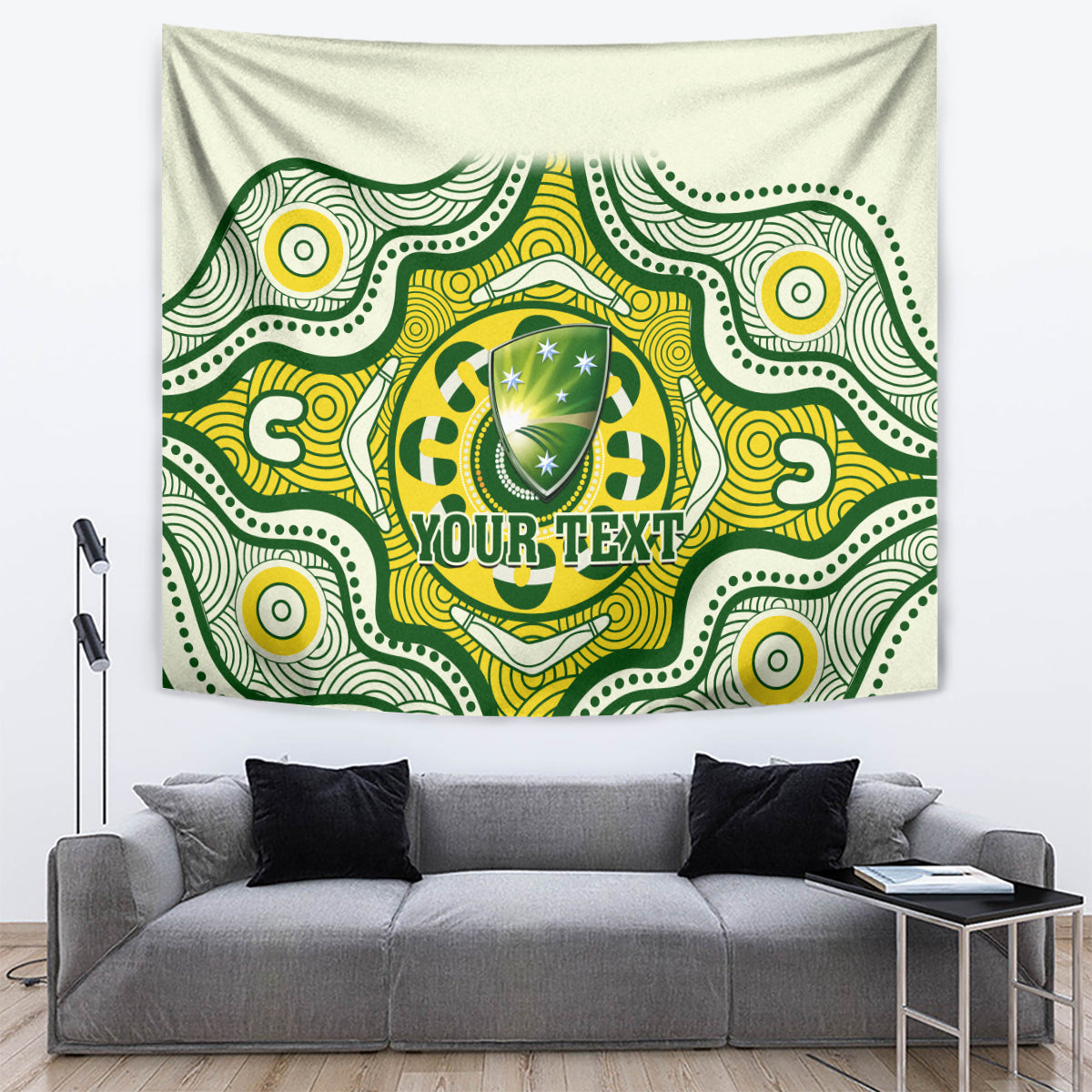 Personalised Australia Cricket Tapestry Boxing Day 2023 Test Indigenous Art - Vibe Hoodie Shop