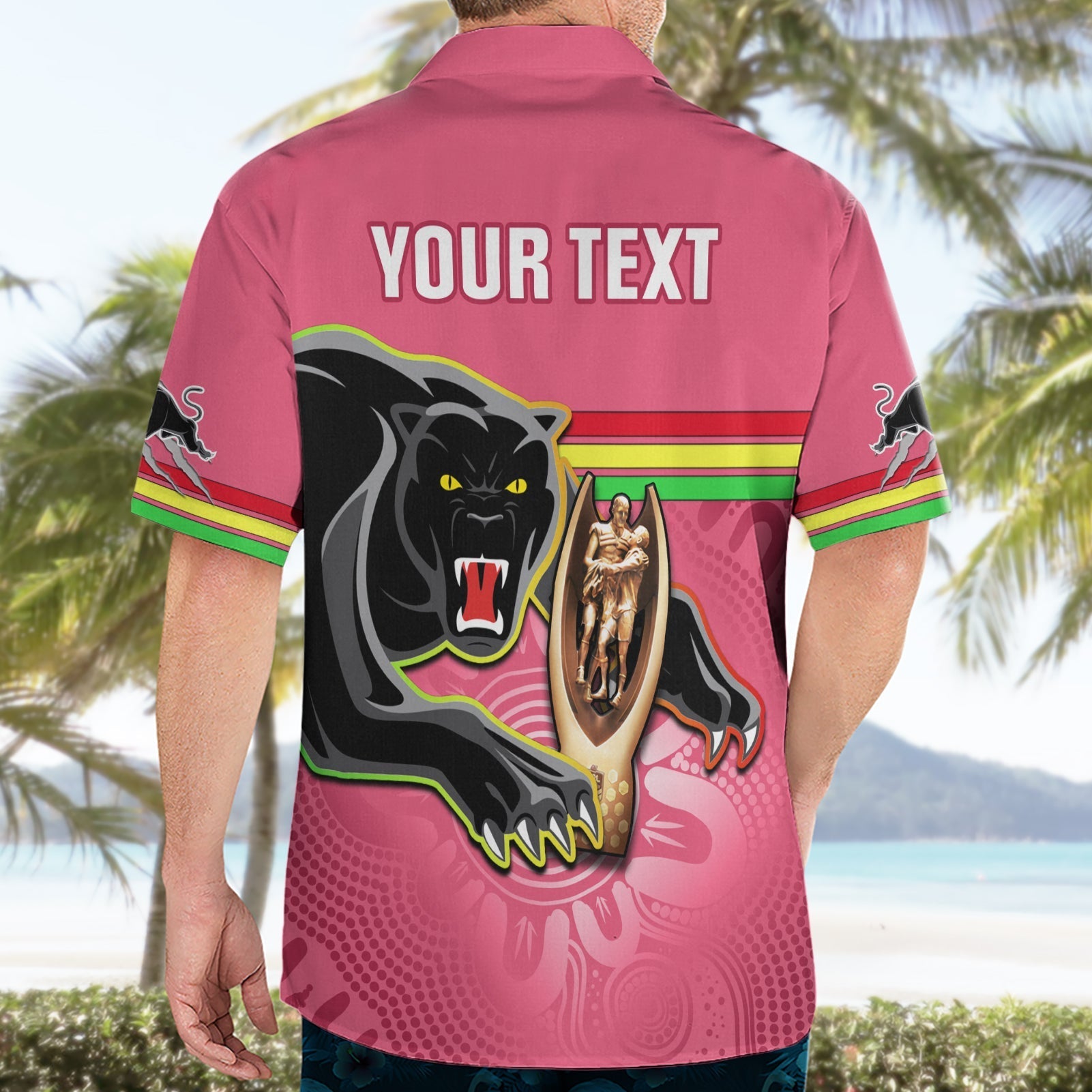 Personalised Panthers Hawaiian Shirt Premiers Back To Back 2023 Pink Version - Vibe Hoodie Shop