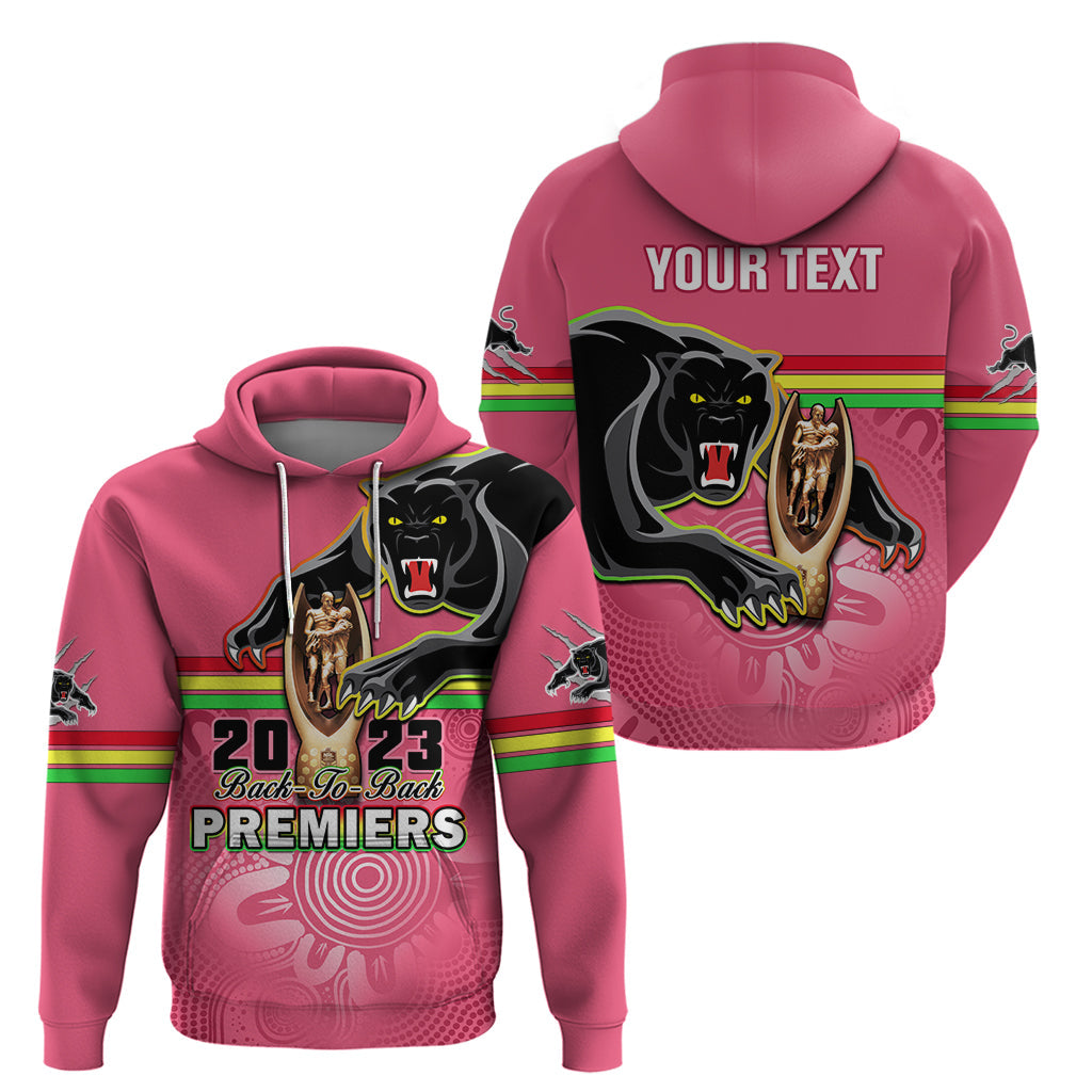 Personalised Panthers Hoodie Premiers Back To Back 2023 Pink Version - Vibe Hoodie Shop