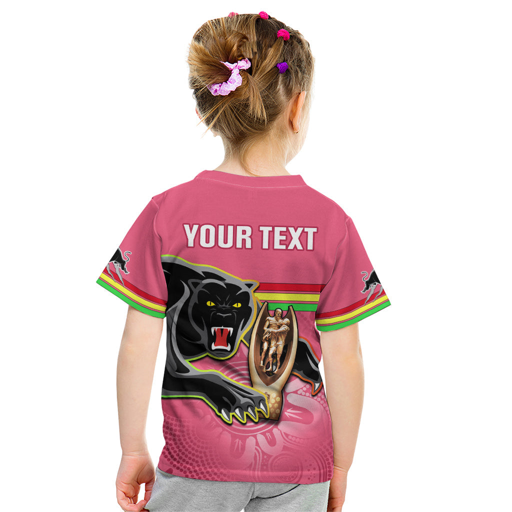 Personalised Panthers Kid T Shirt Premiers Back To Back 2023 Pink Version - Vibe Hoodie Shop