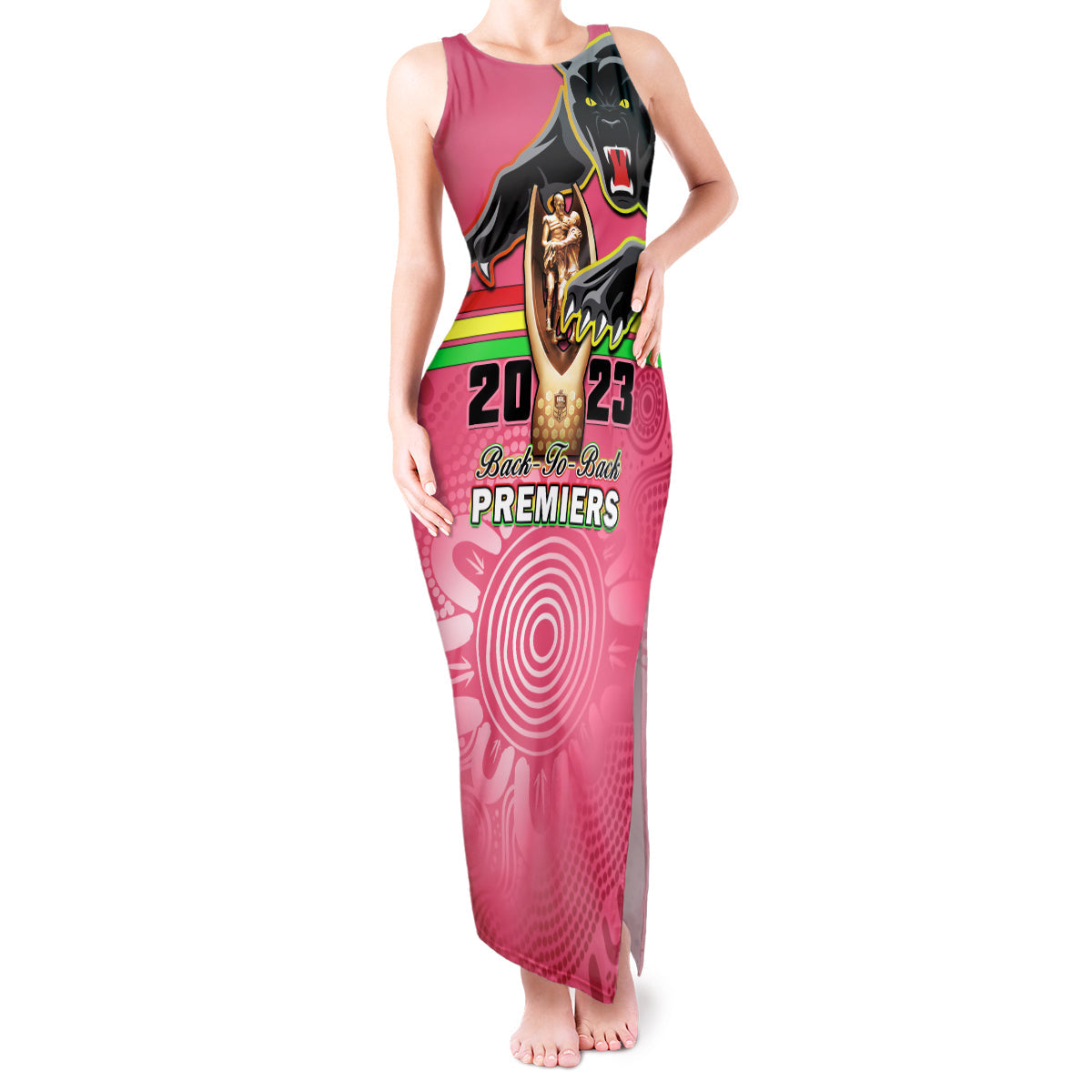 personalised-panthers-tank-maxi-dress-premiers-back-to-back-2023-pink-version