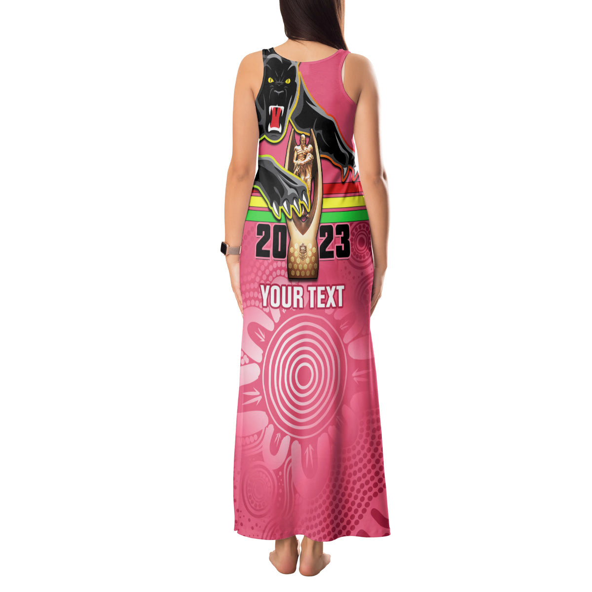 personalised-panthers-tank-maxi-dress-premiers-back-to-back-2023-pink-version