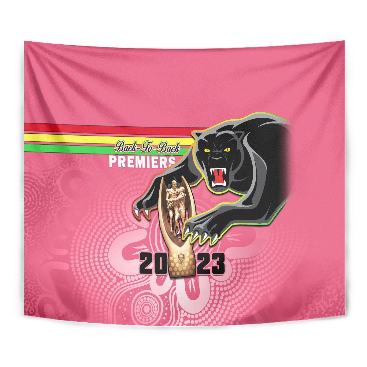 Panthers Tapestry Premiers Back To Back 2023 Pink Version - Vibe Hoodie Shop