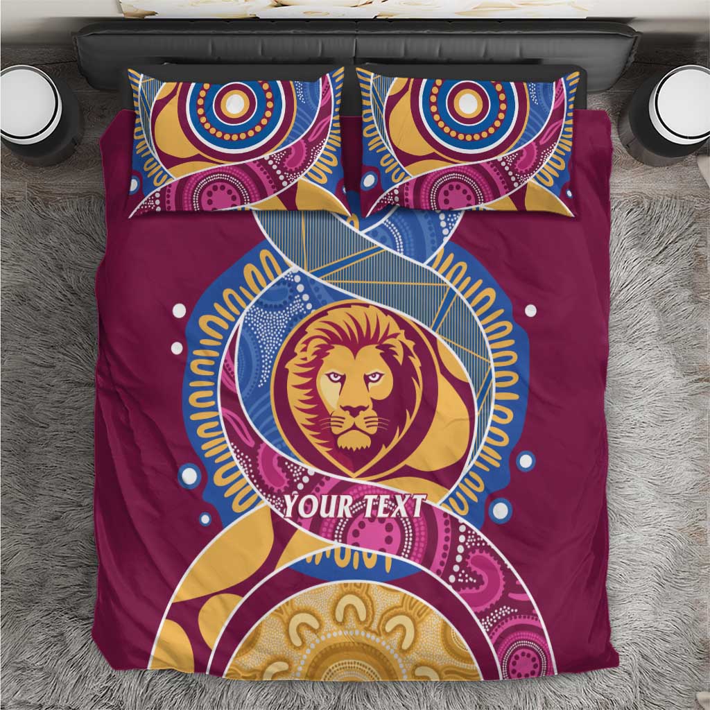 Brisbane Lions Football Custom Bedding Set Premiers Proud Aboriginal Art - Vibe Hoodie