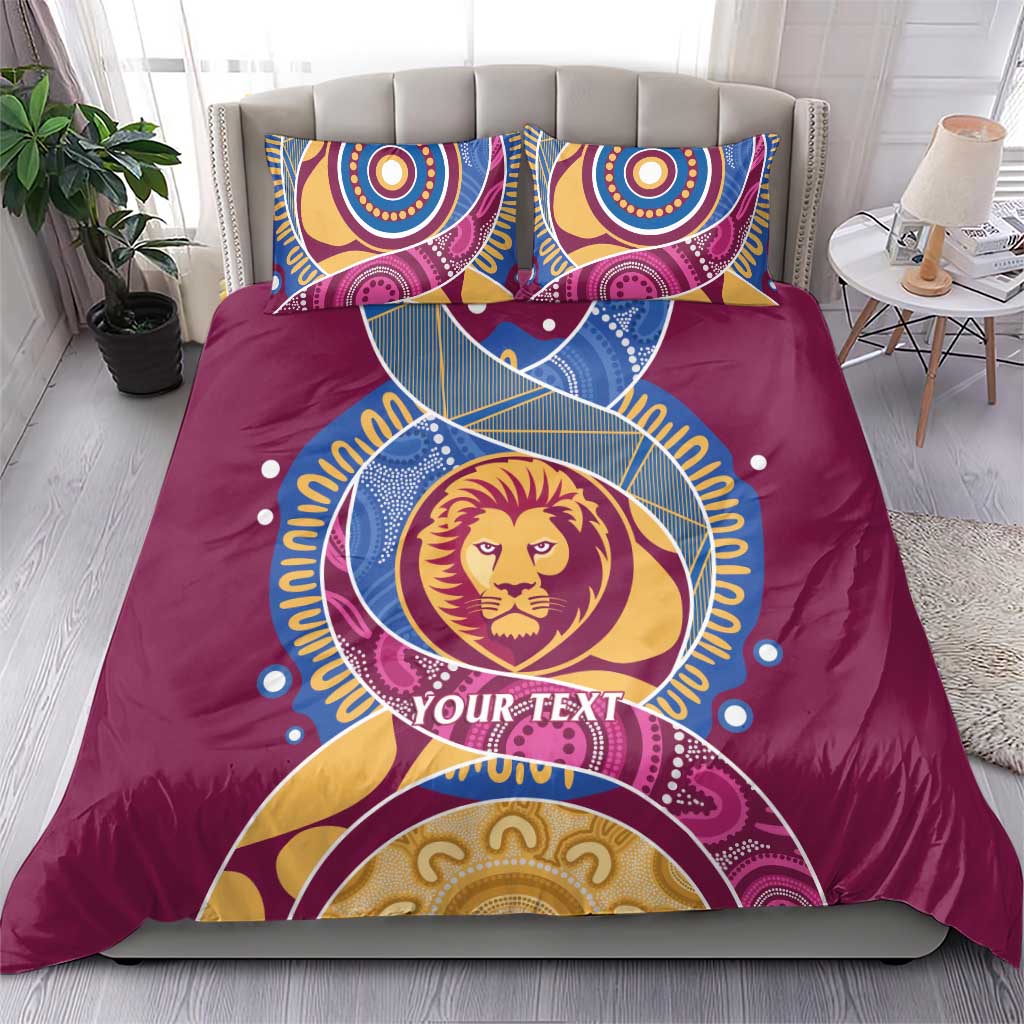 Brisbane Lions Football Custom Bedding Set Premiers Proud Aboriginal Art - Vibe Hoodie
