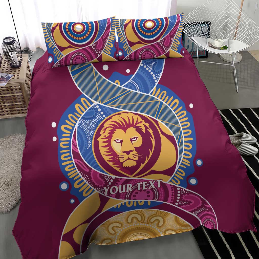 Brisbane Lions Football Custom Bedding Set Premiers Proud Aboriginal Art - Vibe Hoodie