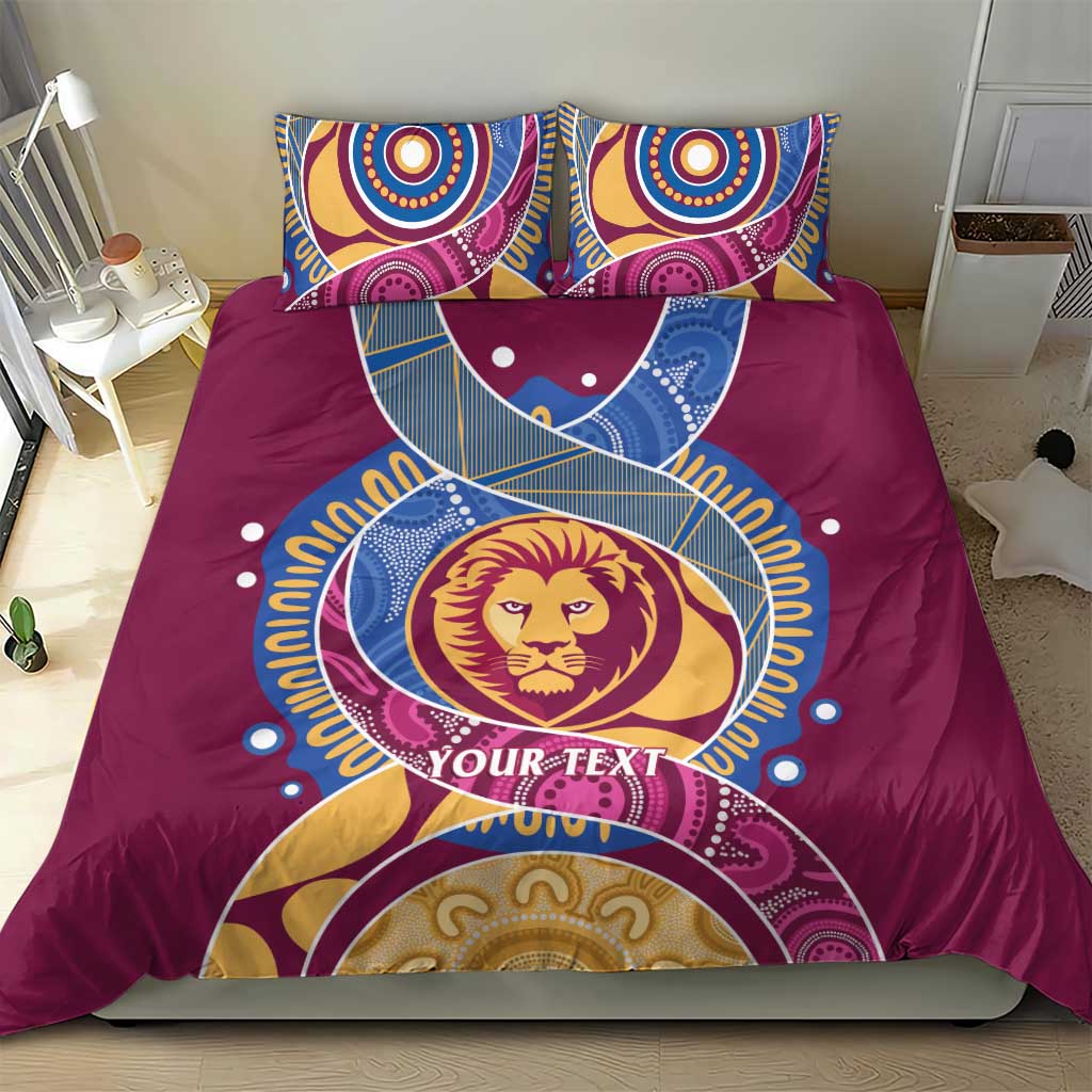 Brisbane Lions Football Custom Bedding Set Premiers Proud Aboriginal Art - Vibe Hoodie