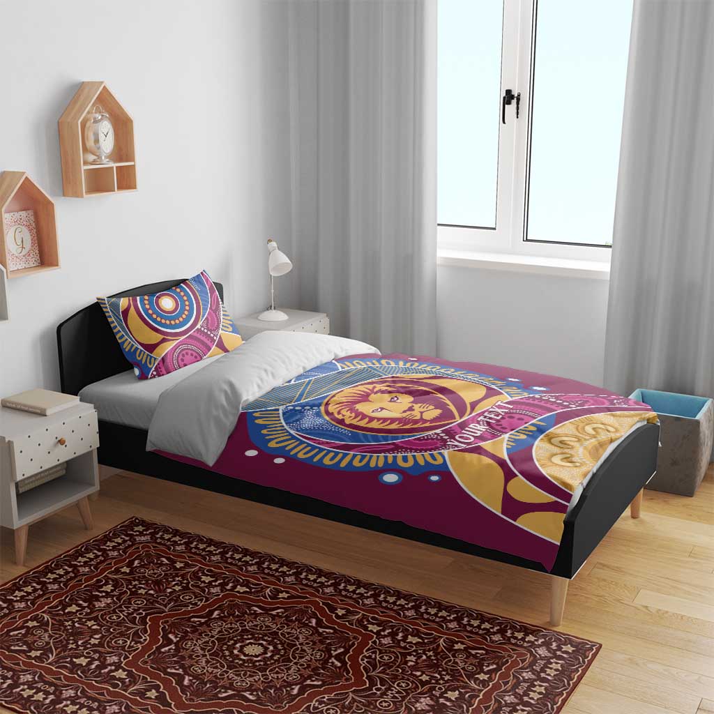 Brisbane Lions Football Custom Bedding Set Premiers Proud Aboriginal Art - Vibe Hoodie