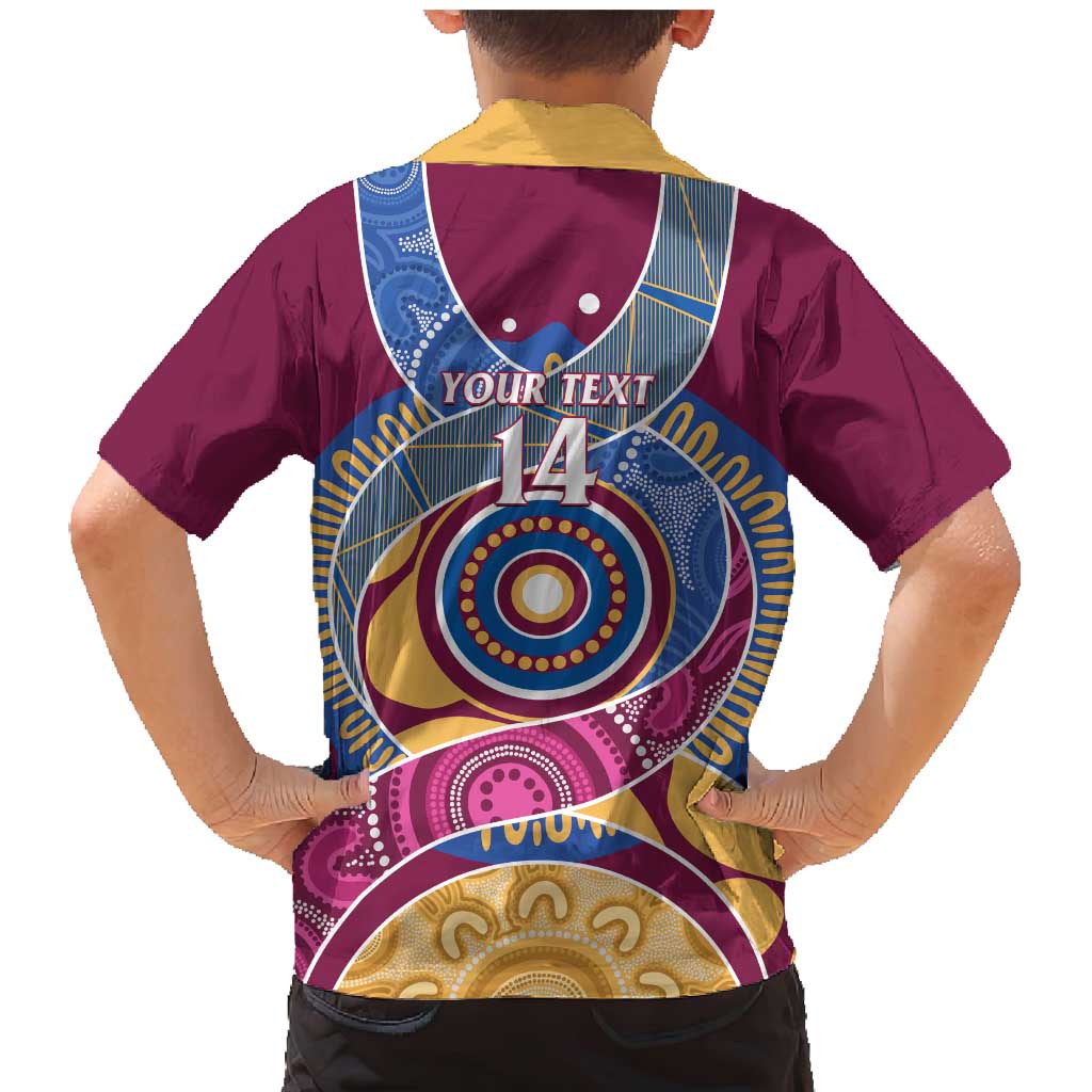 Brisbane Lions Football Custom Family Matching Mermaid Dress and Hawaiian Shirt Premiers Proud Aboriginal Art - Vibe Hoodie