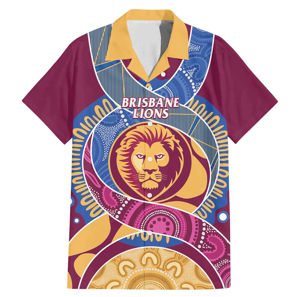 Brisbane Lions Football Custom Family Matching Mermaid Dress and Hawaiian Shirt Premiers Proud Aboriginal Art - Vibe Hoodie