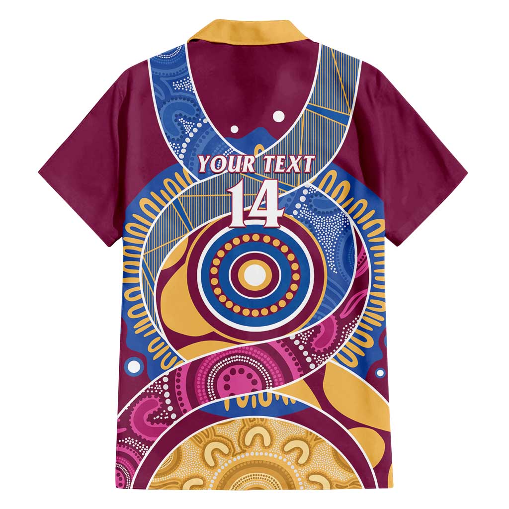 Brisbane Lions Football Custom Family Matching Off Shoulder Short Dress and Hawaiian Shirt Premiers Proud Aboriginal Art - Vibe Hoodie