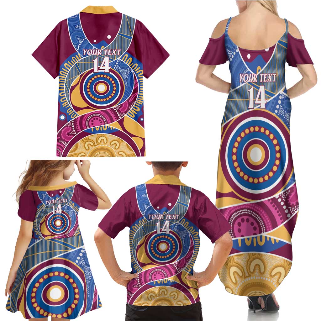 Brisbane Lions Football Custom Family Matching Summer Maxi Dress and Hawaiian Shirt Premiers Proud Aboriginal Art - Vibe Hoodie