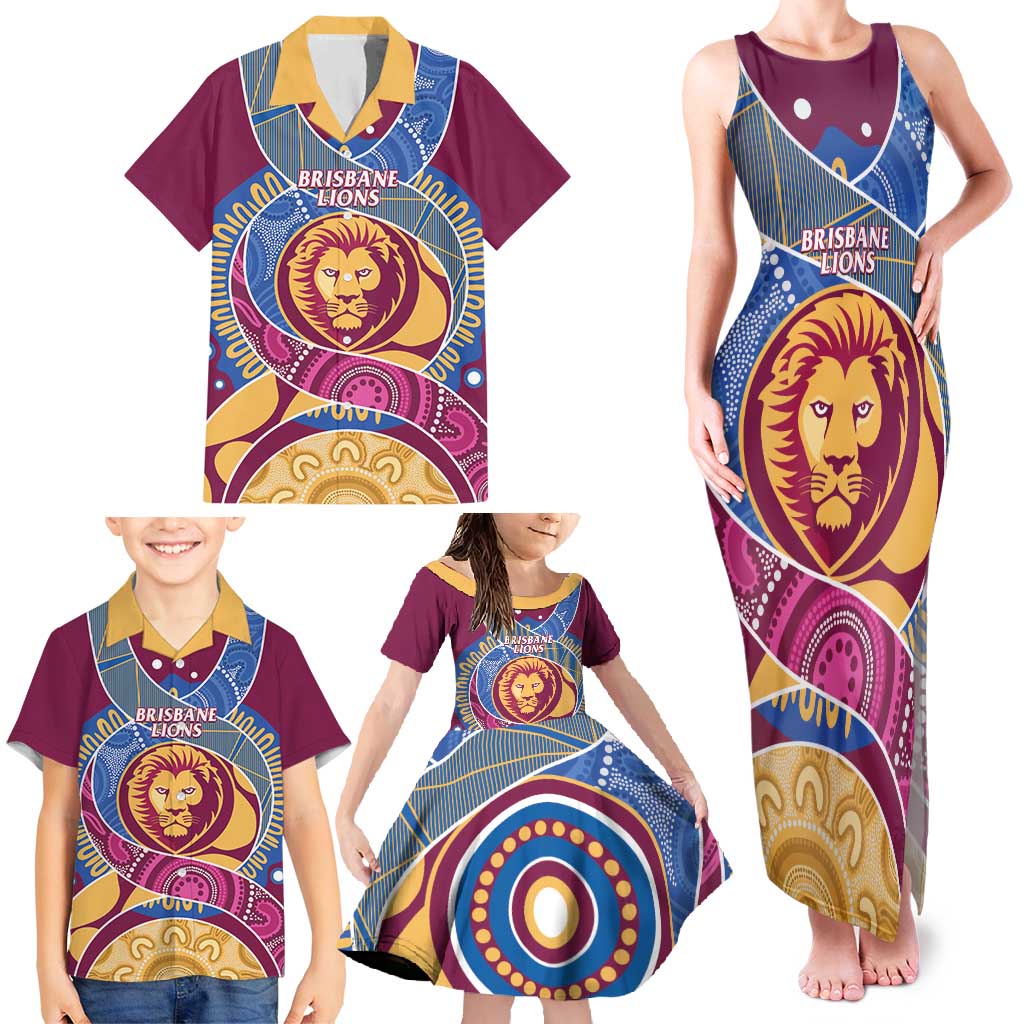 Brisbane Lions Football Custom Family Matching Tank Maxi Dress and Hawaiian Shirt Premiers Proud Aboriginal Art - Vibe Hoodie