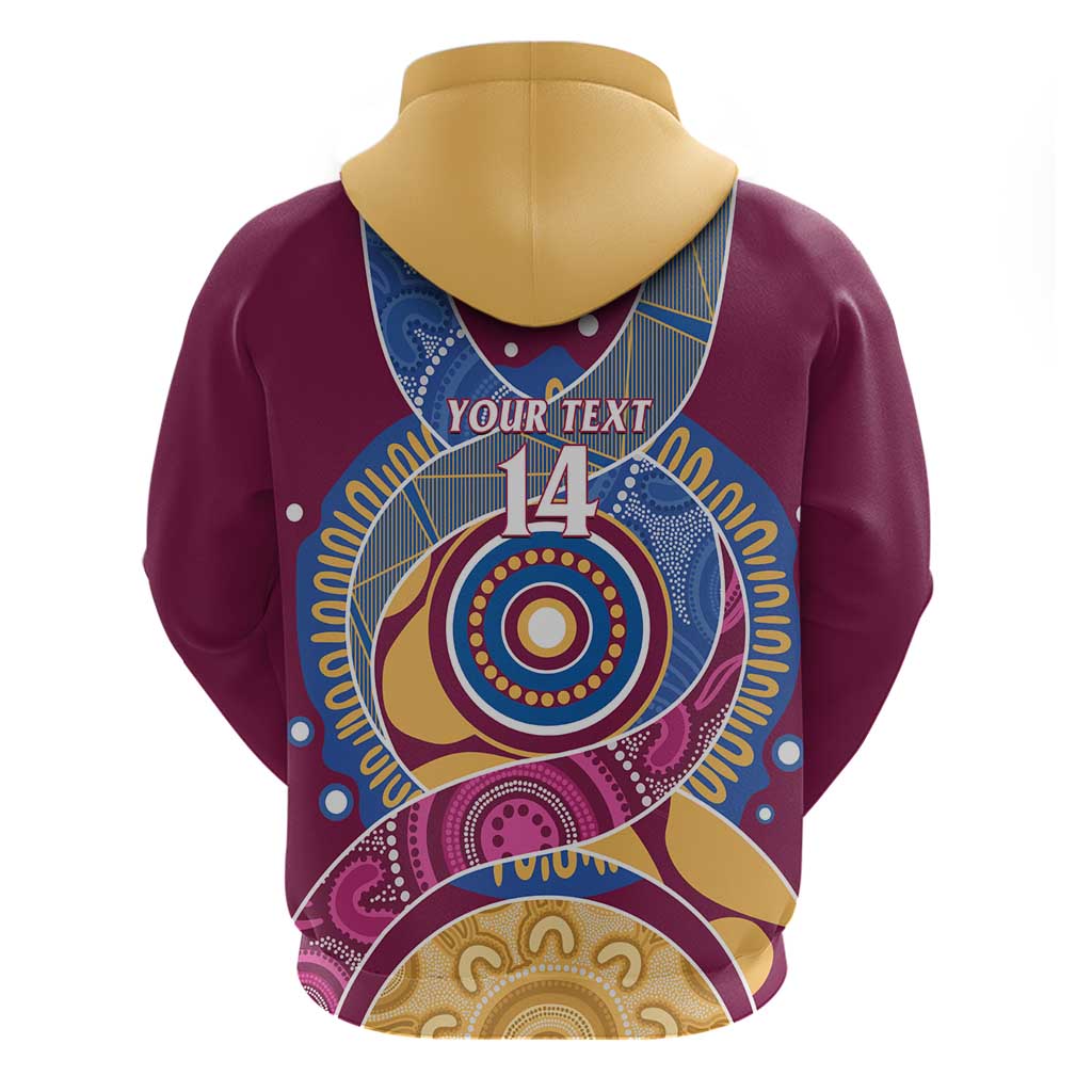 Brisbane Lions Football Custom Hoodie Premiers Proud Aboriginal Art - Vibe Hoodie