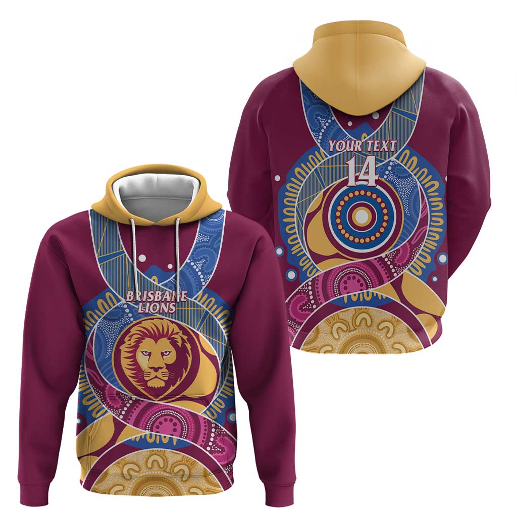 Brisbane Lions Football Custom Hoodie Premiers Proud Aboriginal Art - Vibe Hoodie