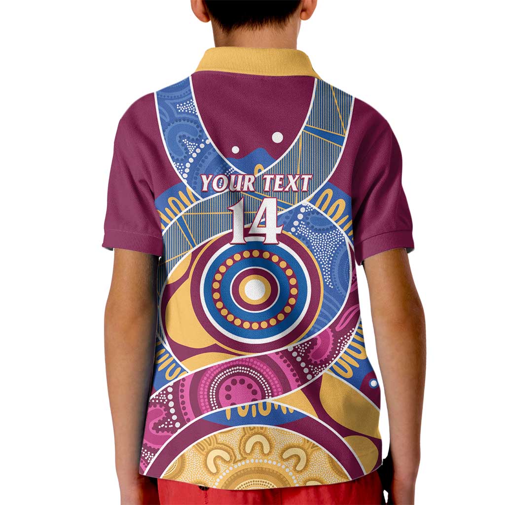 Brisbane Lions Football Custom Kid Polo Shirt Premiers Proud Aboriginal Art - Vibe Hoodie