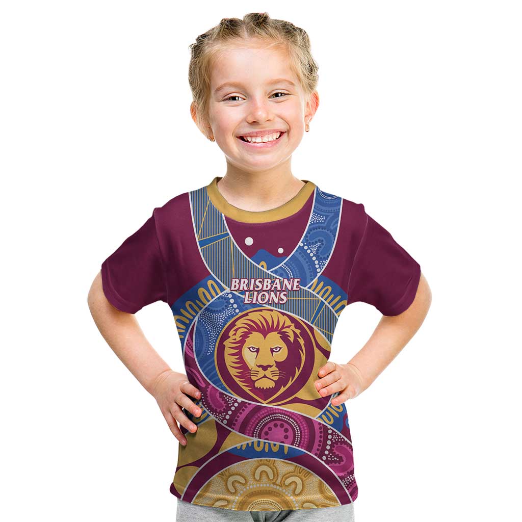 Brisbane Lions Football Custom Kid T Shirt Premiers Proud Aboriginal Art - Vibe Hoodie