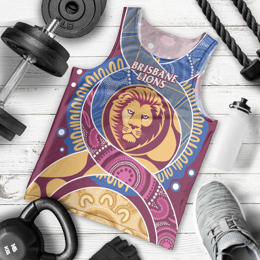 Brisbane Lions Football Custom Men Tank Top Premiers Proud Aboriginal Art - Vibe Hoodie