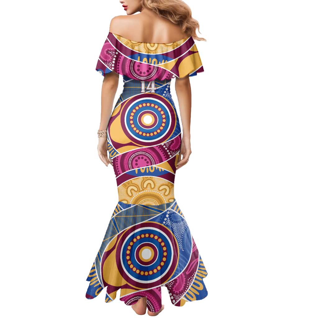 Brisbane Lions Football Custom Mermaid Dress Premiers Proud Aboriginal Art - Vibe Hoodie