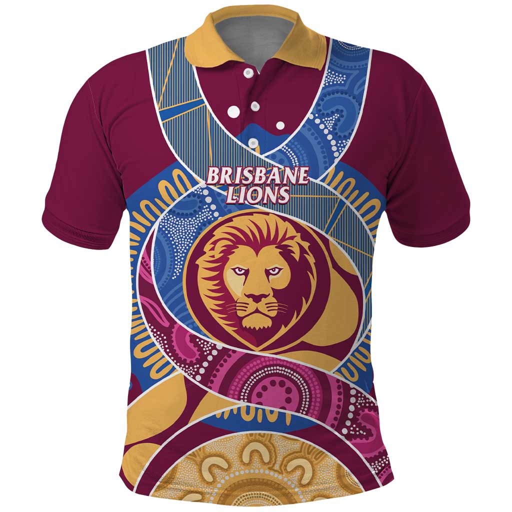 Brisbane Lions Football Custom Polo Shirt Premiers Proud Aboriginal Art - Vibe Hoodie